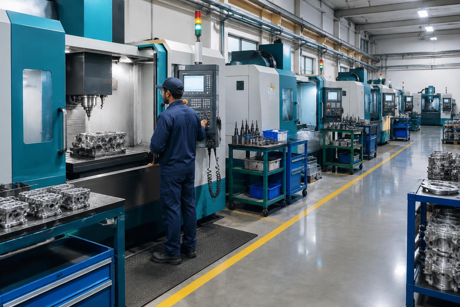 Auto components manufacturing line